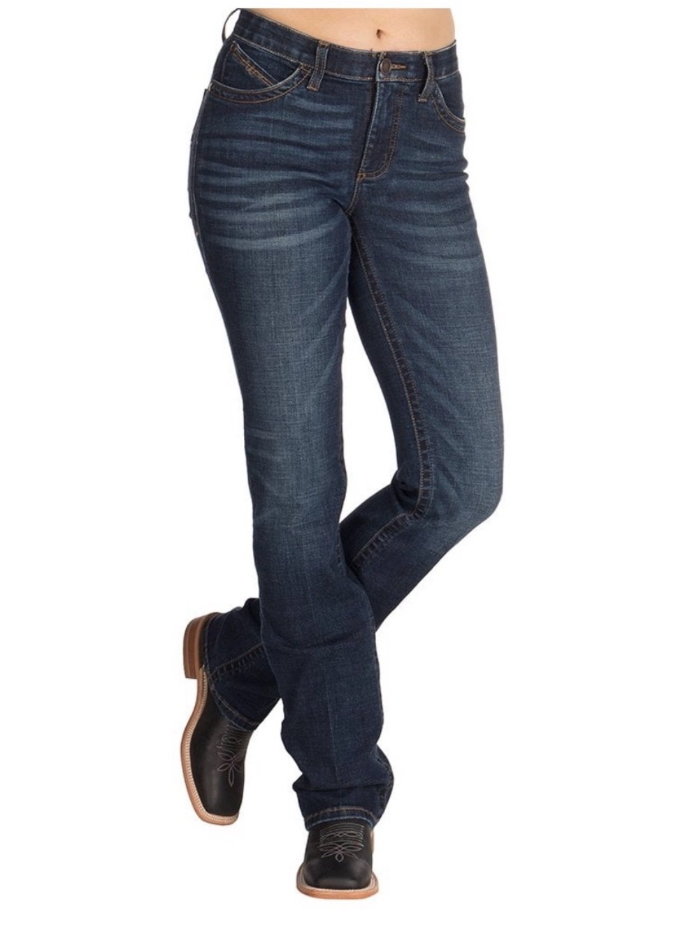 Wrangler Shiloh Ultimate Riding Jean Women's Dark Blue Boot Cut Jeans 5